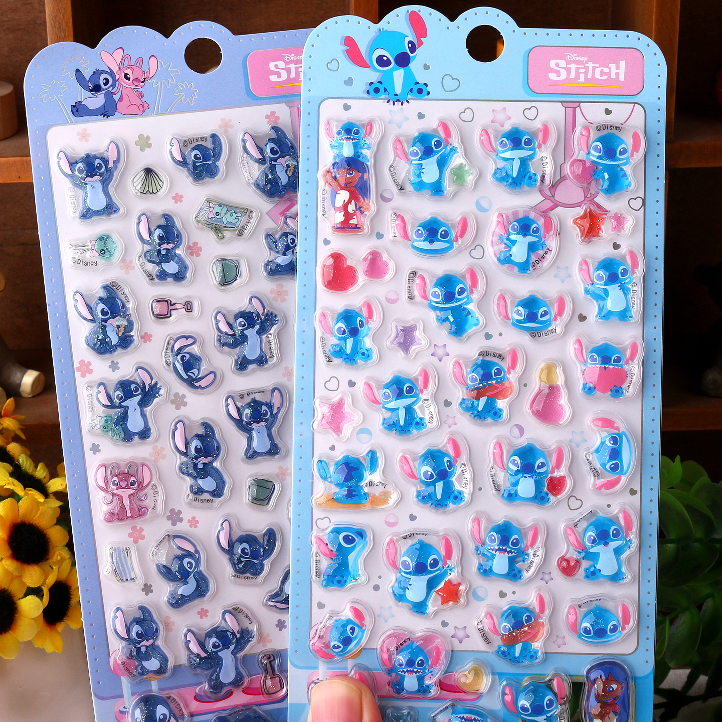 迪士尼史迪仔3D立体水晶浮雕贴