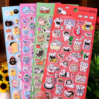 早餐兄弟3D立体卡通贴纸儿童可爱