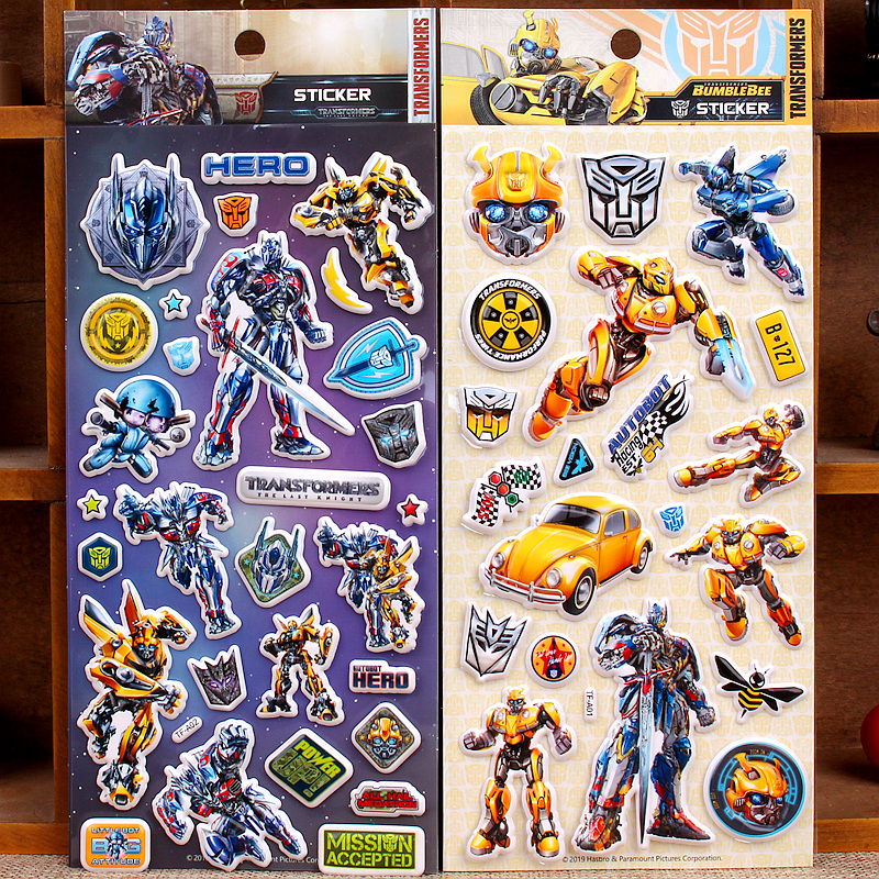 闪乐变形金刚大黄蜂儿童卡通贴画