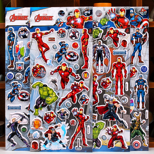 漫威复仇者联盟3D立体卡通贴画