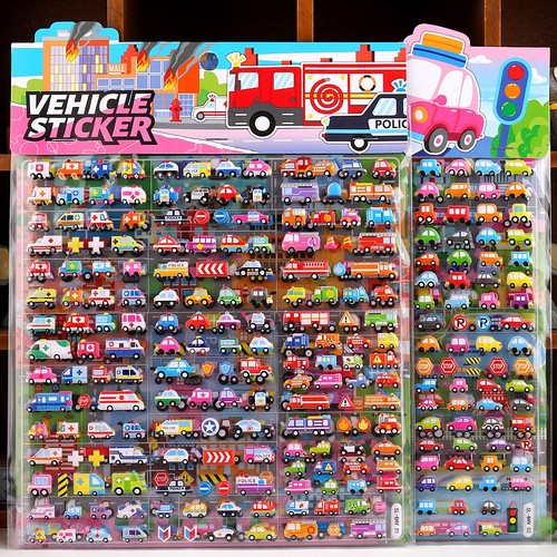 迷你汽车3D立体卡通贴纸