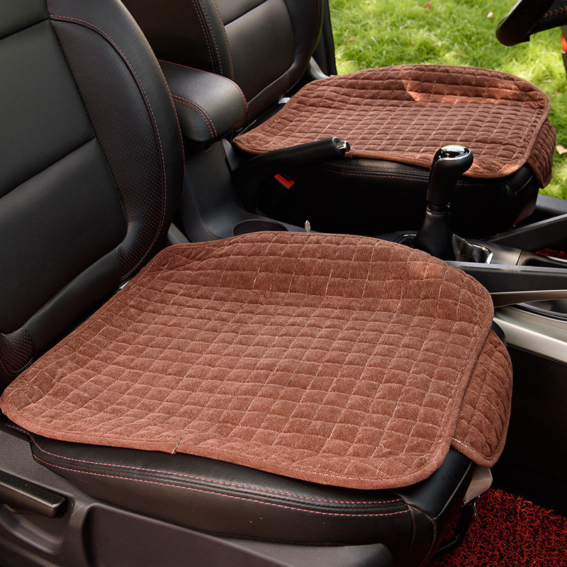 汽车座垫灯芯绒坐垫防滑垫座椅垫单片后排四季通用垫无靠背三件套