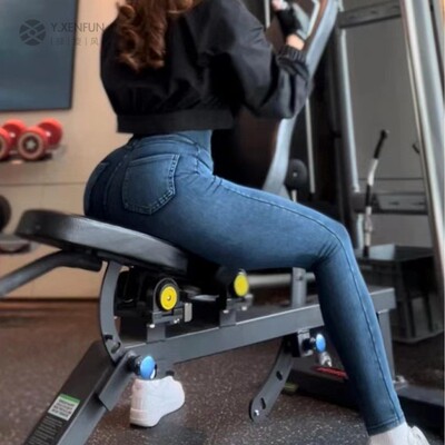 加绒水洗仿牛仔运动提臀