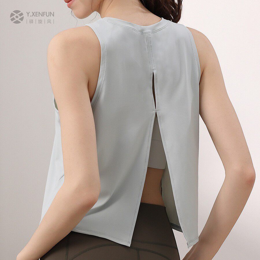轻薄运动背心女外穿健身专用马拉松跑步无袖瑜伽服罩衫t恤上衣夏