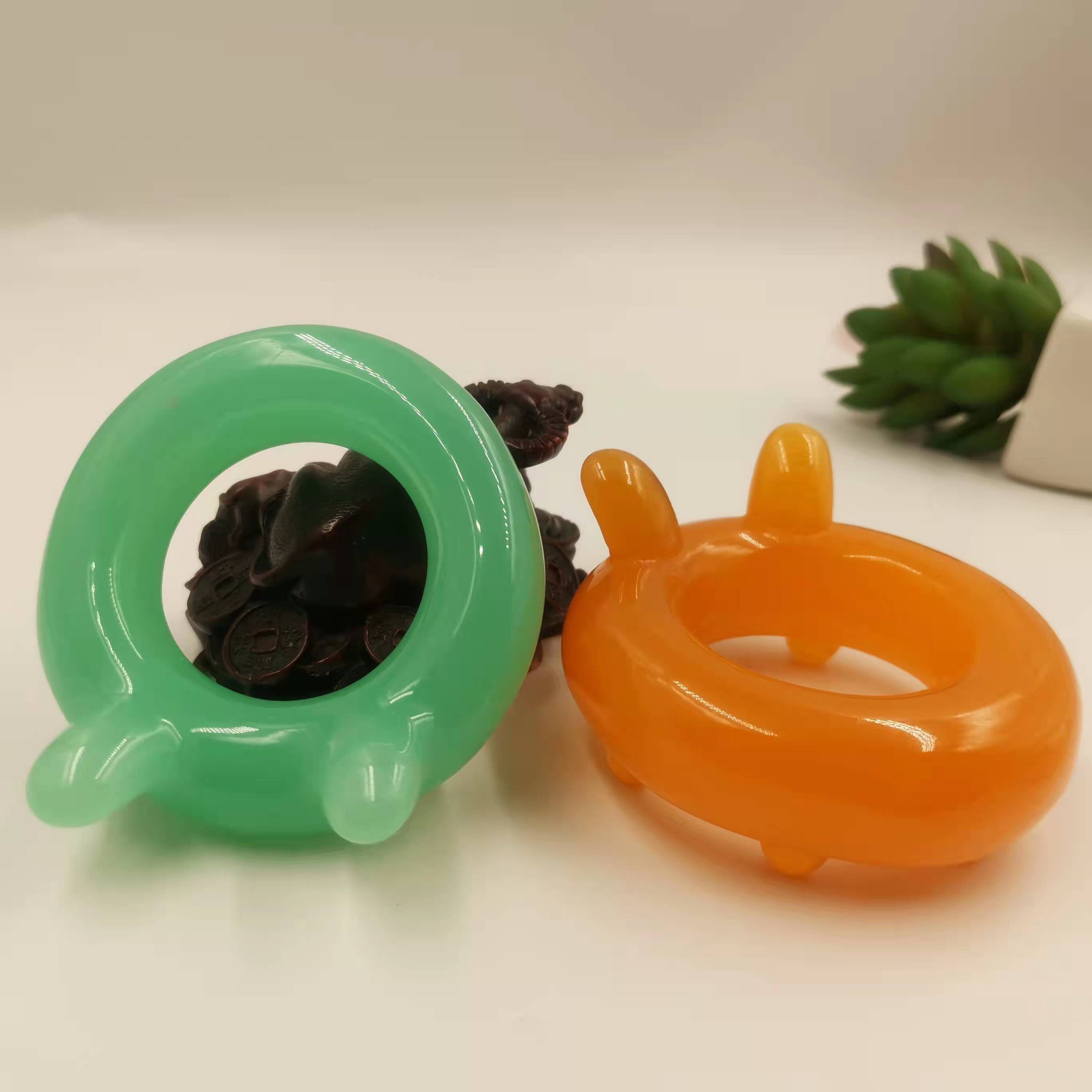 蜜蜡圈按摩轮蜜蜡卵巢肚脐按摩圈圆形按摩器经络圈养生刮痧棒
