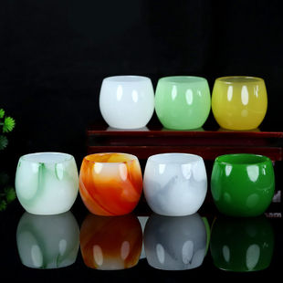 茶杯2026新款高端羊脂玉石男女士款聚财泡茶专用精致品茗主人杯单