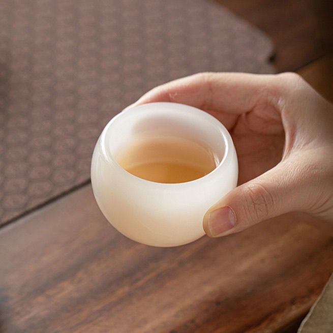 高端精致玉杯个人琉璃专用玉石