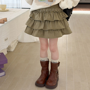 春季 女童韩系裙子层次感甜美短裙儿童洋气百搭可爱蛋糕半身裙 新款
