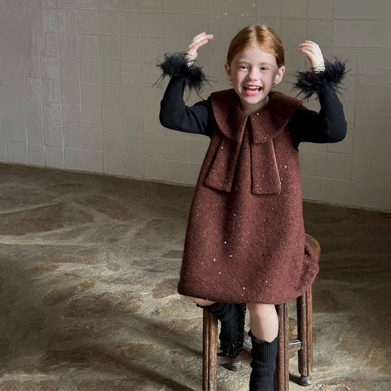 甜美秋冬洋气潮背心裙毛衣打底衫