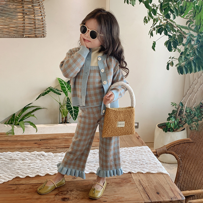 韩版三件套春秋清新甜美舒适套装