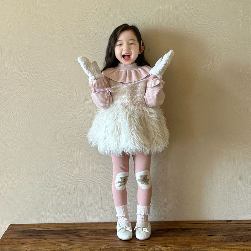 连衣裙韩版甜美背心裙毛衣打底裤