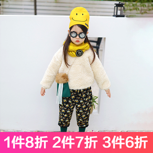 特价清仓儿童女童宝宝秋冬新款仙仙的暖暖的白毛毛卫衣洋气上衣