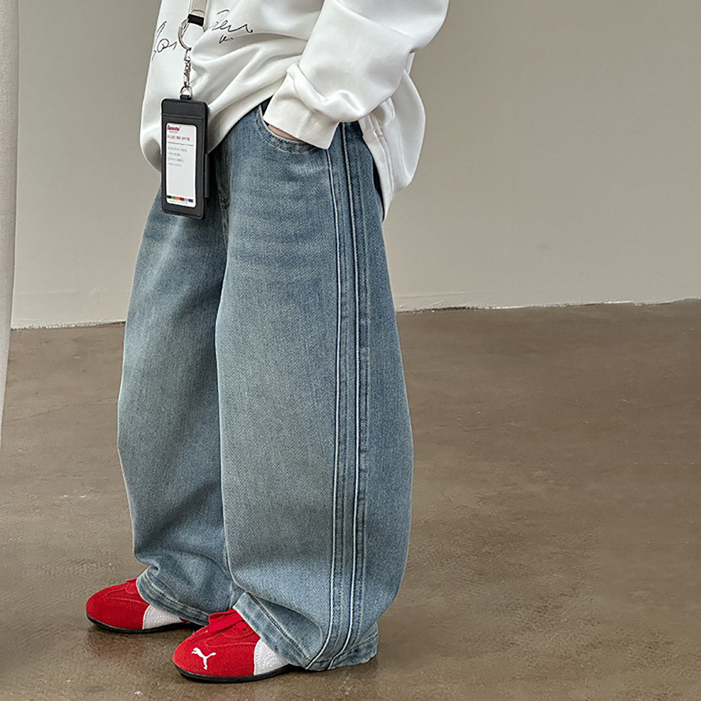 儿童韩版加厚保暖牛仔裤宝宝裤子