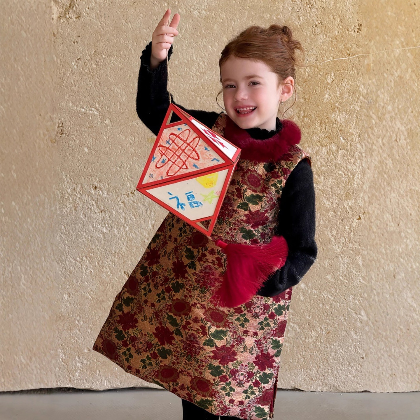 红运启年丨女童新年洋气拜年服盘扣改良旗袍背心裙毛衣连衣裙子潮,童装/婴儿装/亲子装,连衣裙,淘宝优惠券,粉丝福利购,淘宝优惠卷