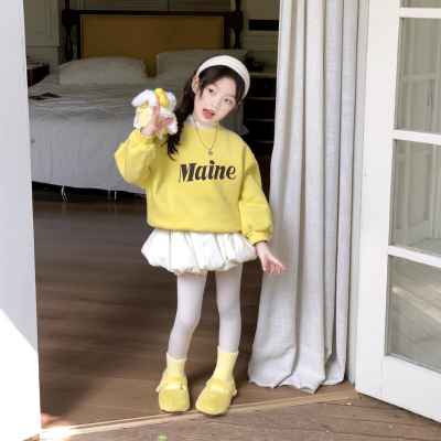 女童卫衣套装2025秋冬新款套头衫