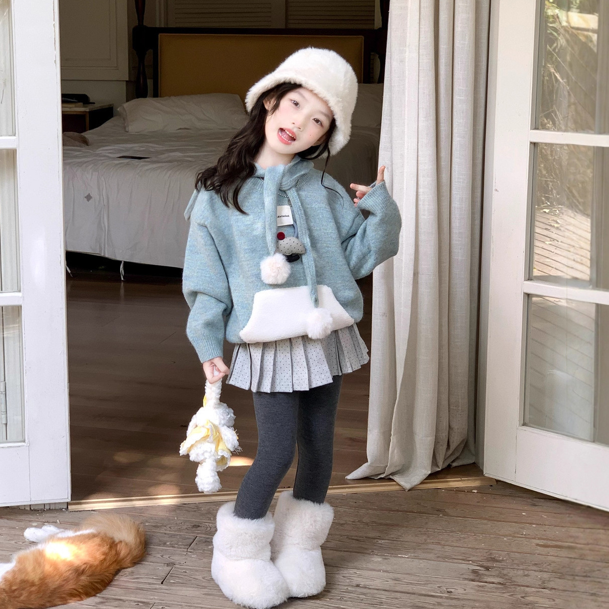 女童毛衣2025新款洋气时髦针织衫