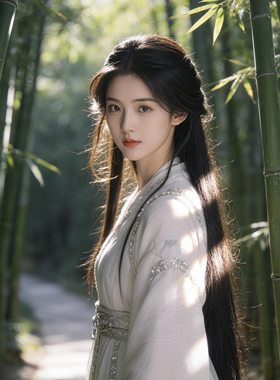 AI写真古装服飘逸女剑客女侠汉服超仙武侠风束腰古装仙女风定制AI