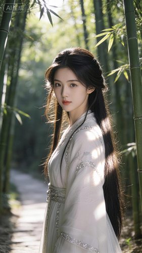 AI写真古装服飘逸女剑客女侠汉服超仙武侠风束腰古装仙女风定制AI