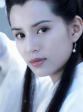 Ai古装白色小龙女同款写真白色仙女装白衣侠女Ai写真P图古装写真