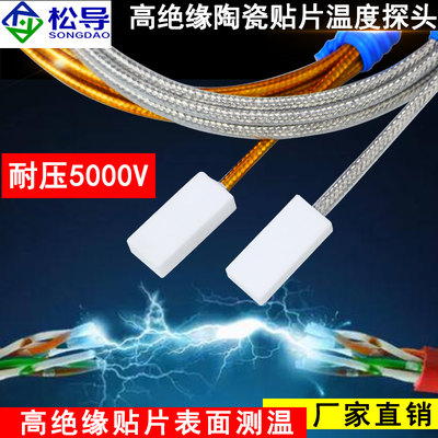 PT100/K型陶瓷绝缘型表面热电阻温度传感器贴片式铂电阻铜排电偶