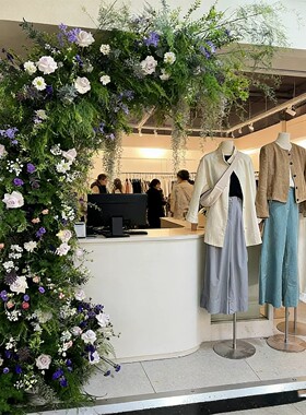 森系绿色系仿真花婚礼婚庆插花莫奈风绿植自然系店铺橱窗美陈装饰