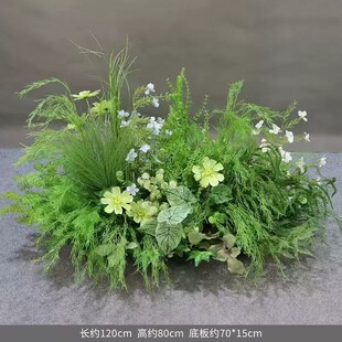 婚庆订婚花艺摆件路引盆花中式排花装饰挂花花槽仿生软装插花美陈