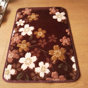 短绒玫瑰花浴室吸水脚垫卫生间门垫厨房门垫客厅卧室床边毯飘窗毯