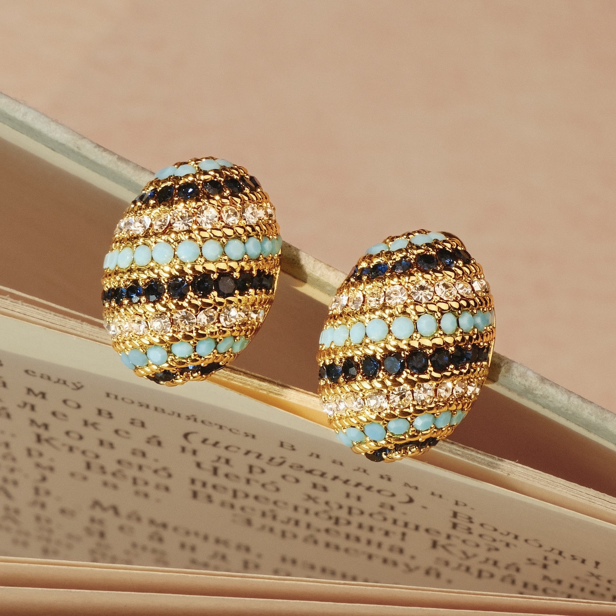 floremure蓝色系彩蛋耳饰轻珠宝