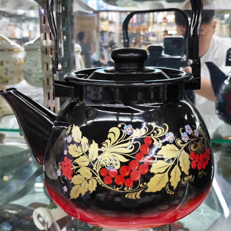 搪瓷俄罗斯烧水壶马奶壶加厚珐琅酥油壶厨房家用煮药壶凉水泡茶壶