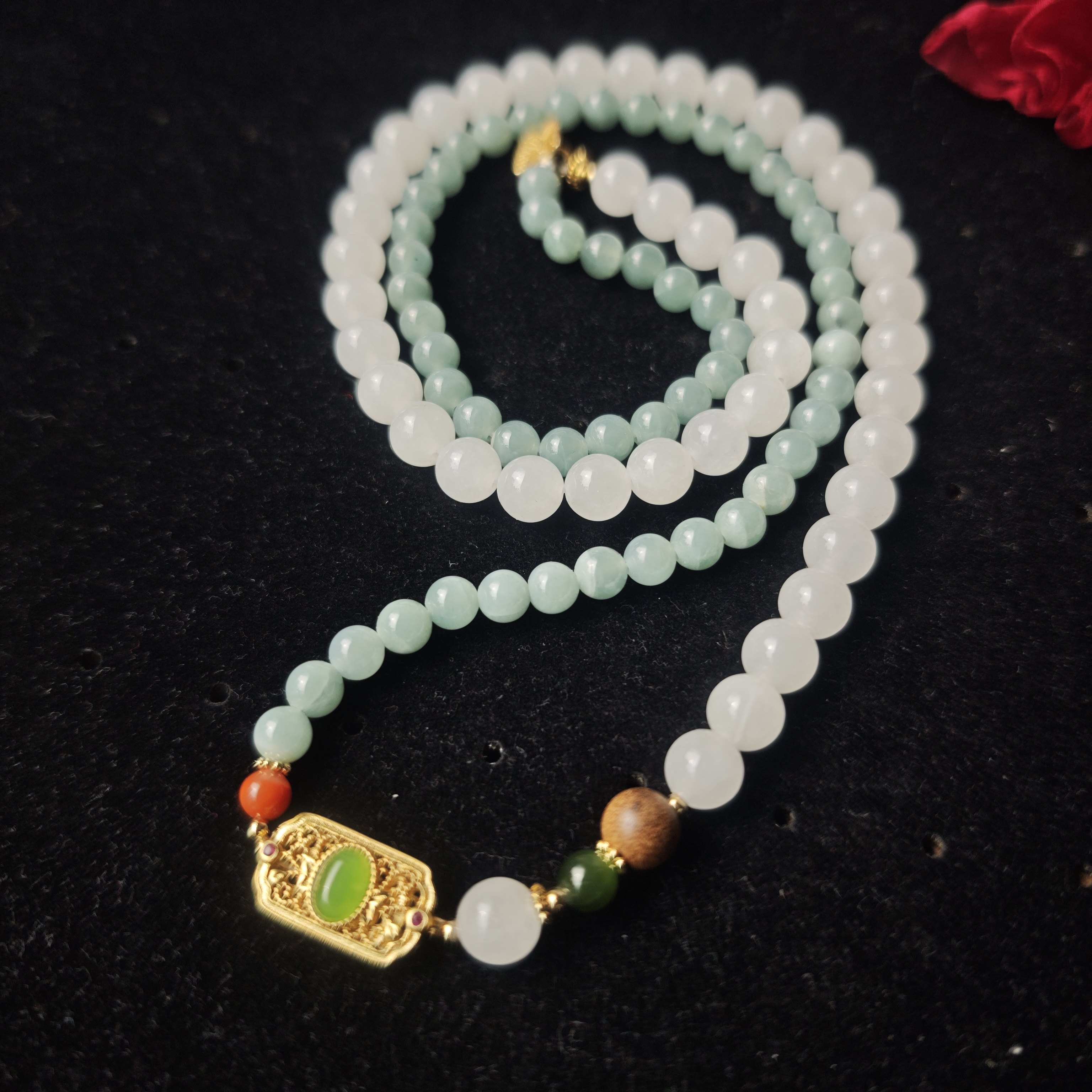 天然和田玉羊脂白玉项链复古气质款多圈链长款链可搭配吊坠毛衣链,珠宝/钻石/翡翠,颈饰,淘宝优惠券,粉丝福利购,淘宝优惠卷