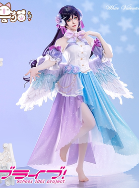 初兽猫 lovelive动漫东条希cos服装白色情人节天使偶像企划南小鸟