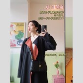 唐制圆领袍改良汉服日常双面可穿交领风衣外套女秋冬 松鹿少年