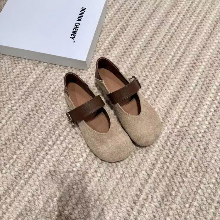 2025年春秋季新款复古豹纹浅口玛丽珍单鞋女平底百搭软底勃肯鞋子