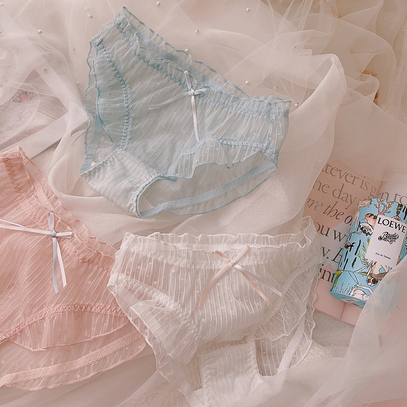 蕾丝少女内裤网纱性感杨吨日系