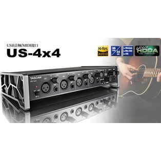 行货TASCAM US-4x4 4进4出USB录音棚声卡吉他乐器音频接口带话放
