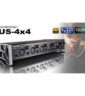 行货TASCAM US-4x4 4进4出USB录音棚声卡吉他乐器音频接口带话放