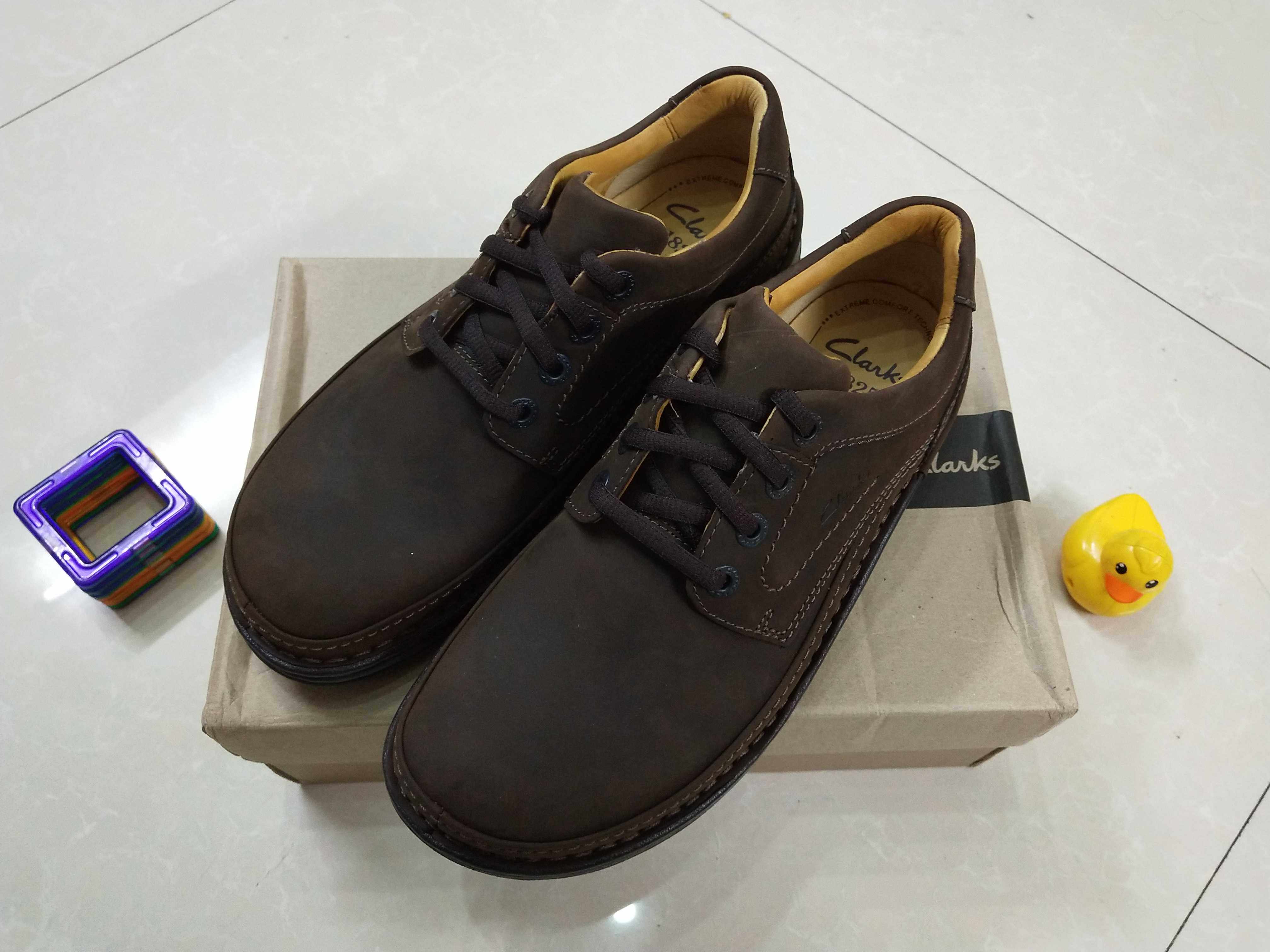 现货clarks其乐气垫男鞋nature three商务休闲鞋皮鞋 ebony oily