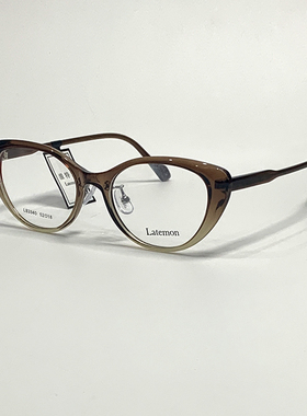 浪特梦猫眼修饰脸型超轻板材女窄框可配防蓝光近视眼镜框架83340