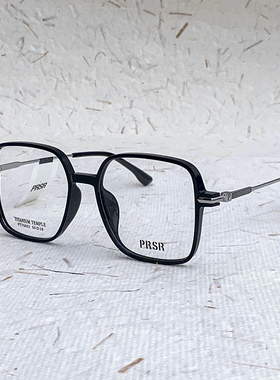 帕莎纯钛超轻近视眼镜女可配度数镜片方圆框板材眼框镜架PT75031
