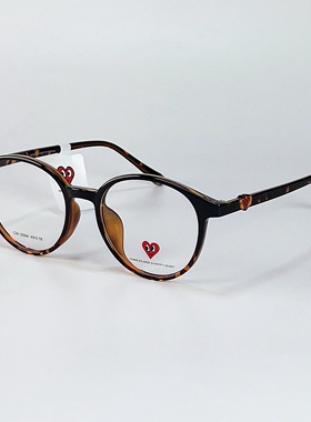 查尔斯桃心塑胶钛眼镜框方形粗框超轻无感防蓝光可配近视度数2094