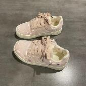 板鞋 七七主人家 新款 子女2025春季 原创小众仙女风 甜美樱花粉色鞋