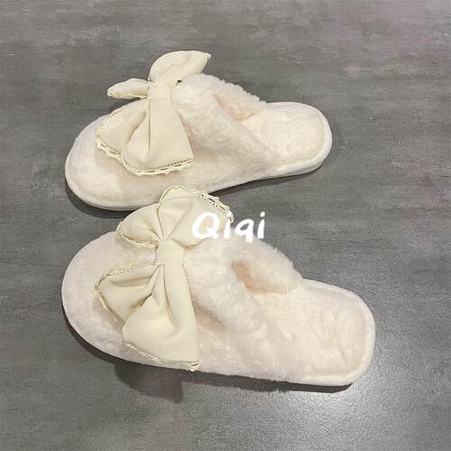 保暖棉拖鞋女室内防滑包头毛毛鞋