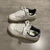 七七主人家 女 百搭厚底韩系板鞋 原创小众水泥灰色鞋 子女2024秋款