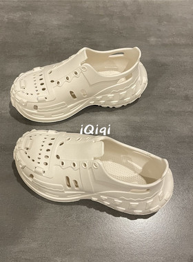 七七主人家 户外休闲玩水朔溪鞋2026年春夏季简约包跟洞洞凉鞋女