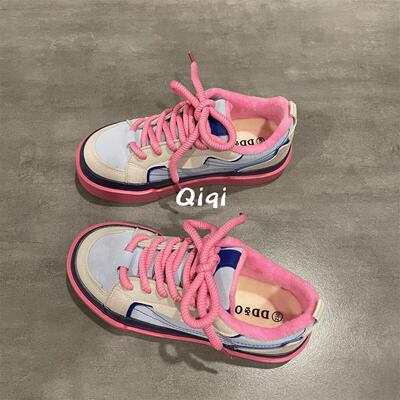 新款二棉女鞋休闲韩版百搭板鞋