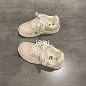 七七主人家 女 学生绝美好看流行运动鞋 粉色甜妹风板鞋 女2025新款