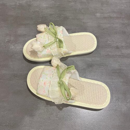 亚麻凉拖鞋女夏季透气仙女风