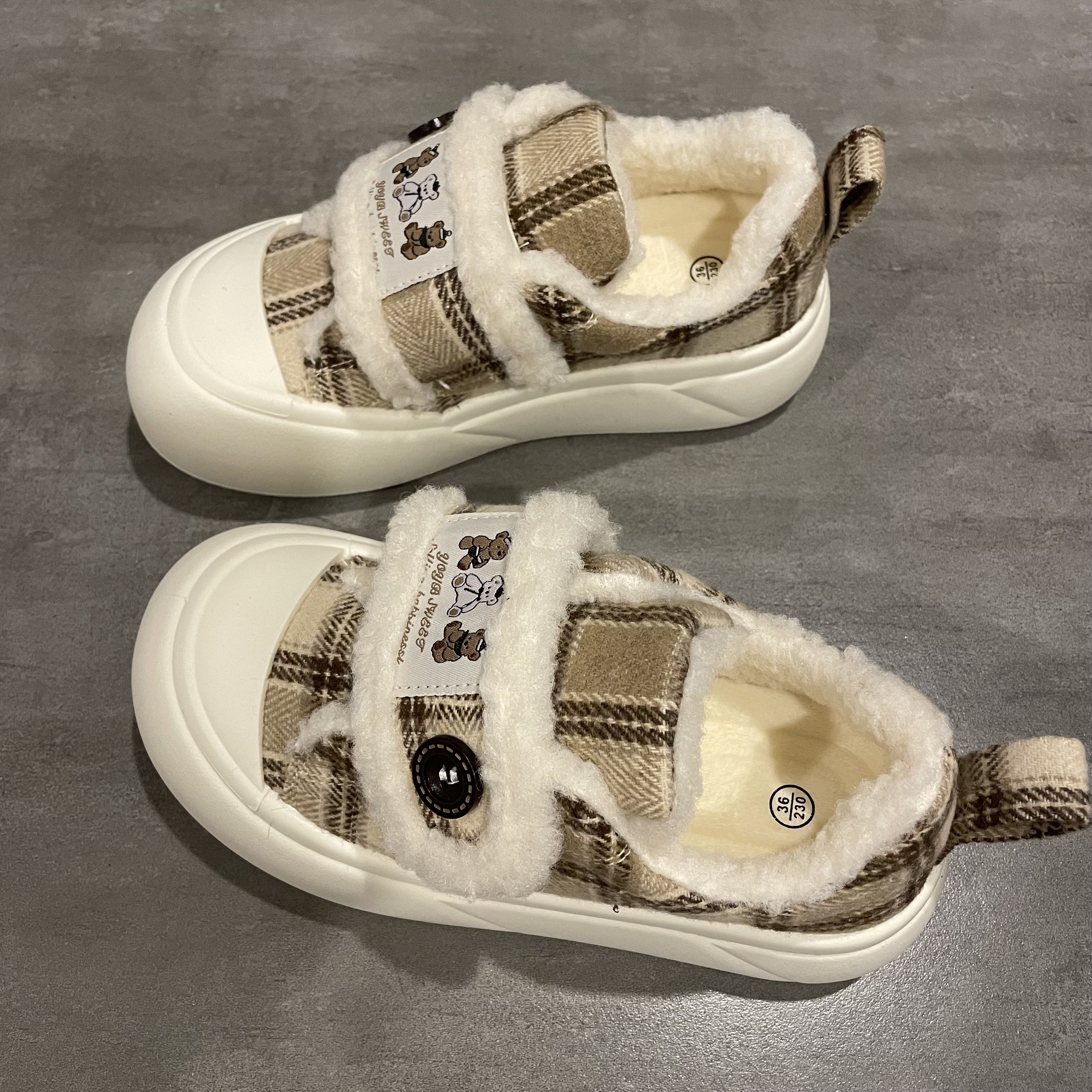 学生棉鞋魔术贴冬季加绒鞋子