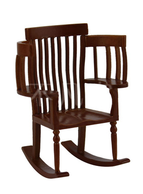 不凡家12分迷你娃娃屋配件小家具模型ob11娃用经典款亲子玩乐摇椅