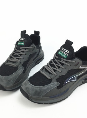 冰洁男鞋2024春季新款运动鞋男士系带休闲鞋真皮透气旅游鞋21208